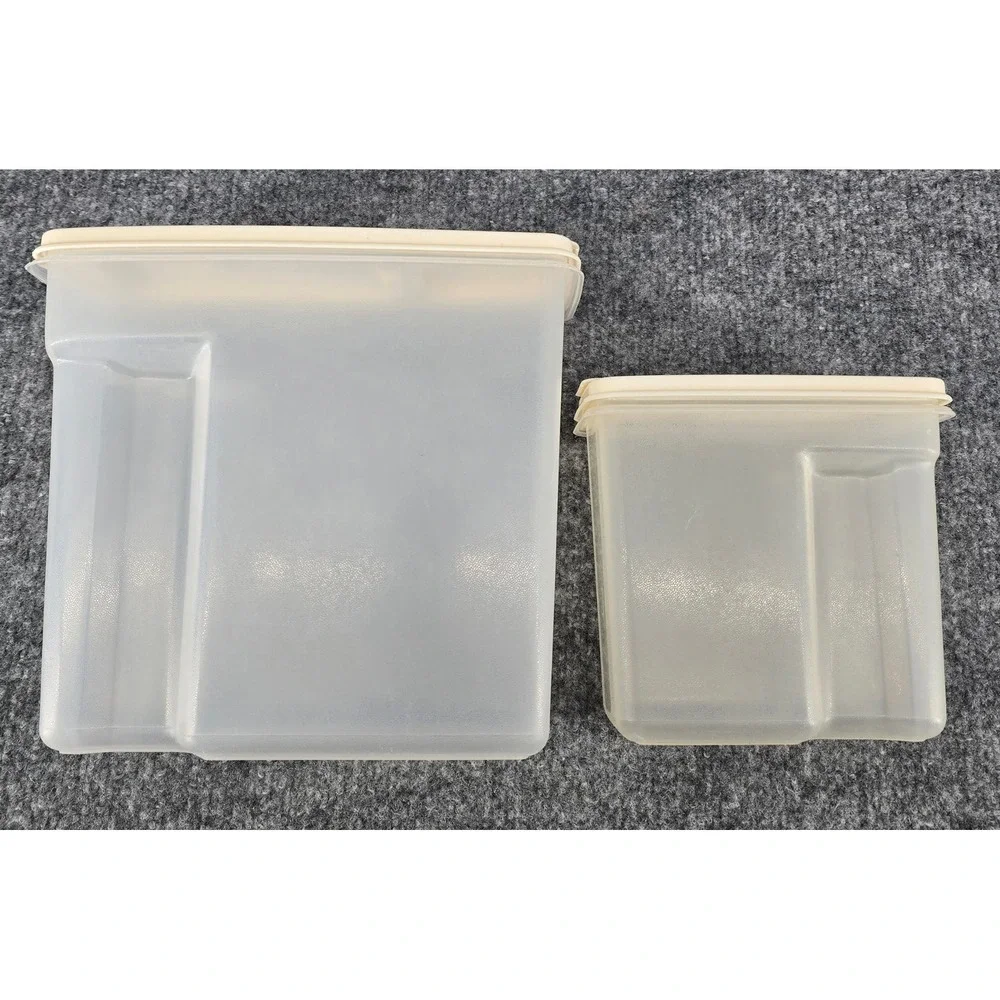 2 Rubbermaid Servin Savers Kitchen Containers Set Vintage Flip Top 13c 4c Almond